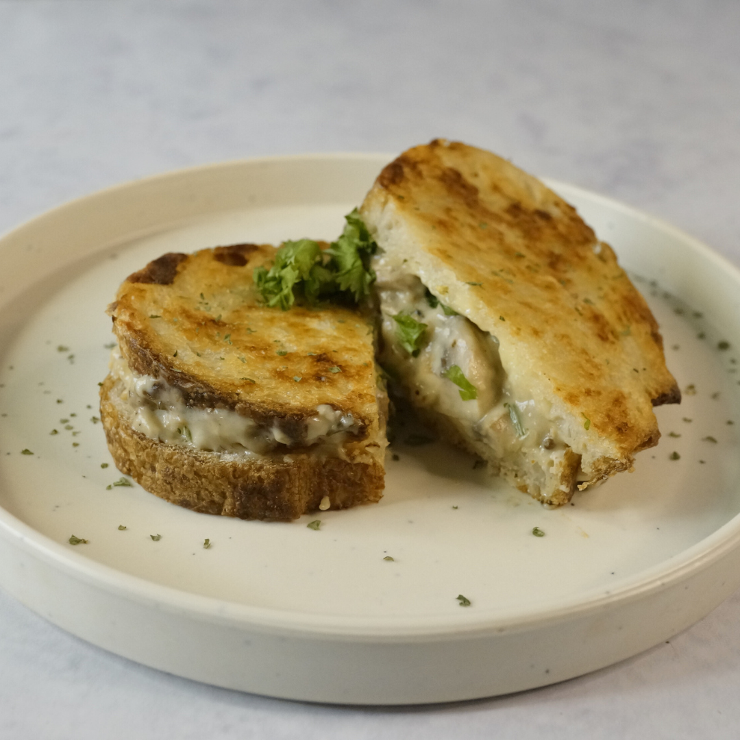 Alfredo Mushroom Toast